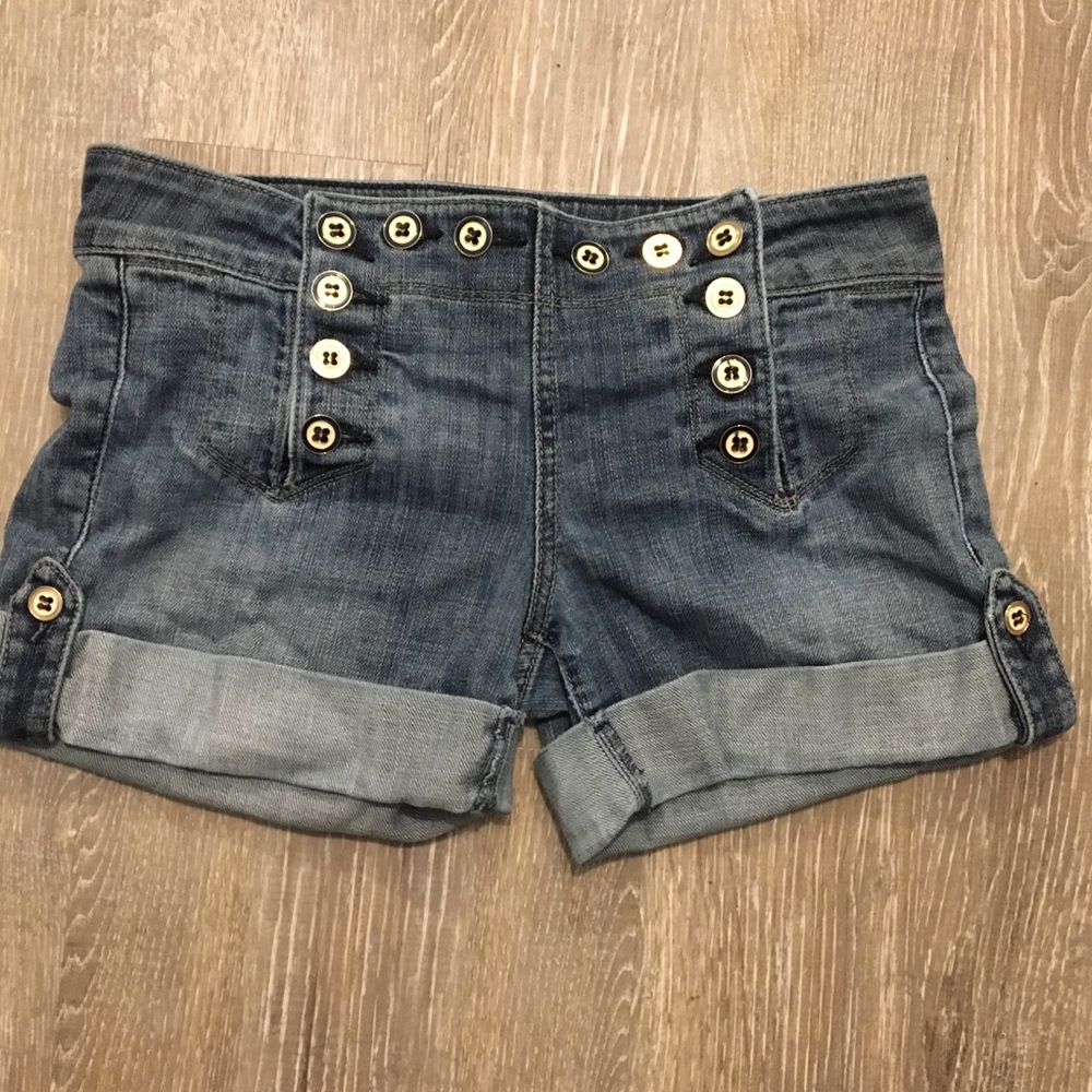 Juicy couture denim shorts 26 sailor style